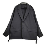 UNTRACE STRETCH JACKET サイズ1 ストレッチ サイドジップスリット ジャケット ブラック メンズ アントレース【中古】6-0414M♪