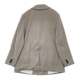 H&M ツイード ダブルボタン EUR L オーバーサイズブレザー テーラードジャケット グレージュ レディース エイチアンドエム【中古】6-0902T∞