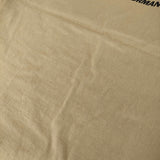 M&M 刺繍 サイズL ロゴプリント 半袖Ｔシャツ カットソー ベージュ メンズ エムアンドエム【中古】6-0501S♪