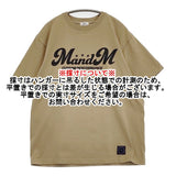 M&M 刺繍 サイズL ロゴプリント 半袖Ｔシャツ カットソー ベージュ メンズ エムアンドエム【中古】6-0501S♪