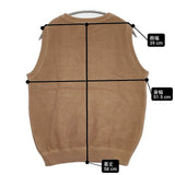 crepuscule 1901-007W MOSS STITCH VEST ノースリーブニット サイズF ベスト ベージュ メンズ クレプスキュール【中古】6-0504M∞