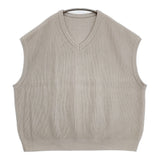 crepuscule 1902-001 ノースリーブニット KNIT VEST サイズF ベスト グレージュ メンズ クレプスキュール【中古】6-0504M∞