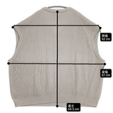 crepuscule 1902-001 ノースリーブニット KNIT VEST サイズF ベスト グレージュ メンズ クレプスキュール【中古】6-0504M∞