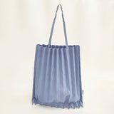me ISSEY MIYAKE プリーツトートバッグ MI93AG853 トートバッグ ブルー ユニセックス ミー イッセイミヤケ【中古】6-0606G∞