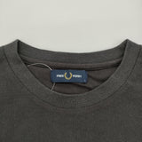 FRED PERRY 鹿の子 ストライプTシャツ FZ1950 サイズL 半袖Ｔシャツ カットソー チャコールグレー メンズ フレッドペリー【中古】6-0501S♪