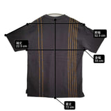 FRED PERRY 鹿の子 ストライプTシャツ FZ1950 サイズL 半袖Ｔシャツ カットソー チャコールグレー メンズ フレッドペリー【中古】6-0501S♪