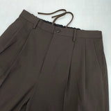 adam et Rope 新品 ポリエステルタックパンツ 定価16940円 GMS-15010-B パンツ ブラウン メンズ アダムエロペ【中古】6-0504G∞