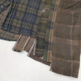 Rebuild by Needles Flannel Shirt 定価23100円 パッチワーク 再構築 フランネル NS305 長袖シャツ カーキ ブラウン メンズ リビルドバイニードルス【中古】6-0523T∞