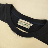 Columbia Knit USA製 ワイドボーダー 長袖Ｔシャツ カットソー ロンＴ ネイビー キナリ メンズ コロンビア ニット【中古】6-0504M∞