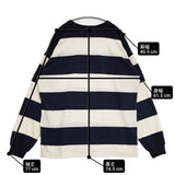 Columbia Knit USA製 ワイドボーダー 長袖Ｔシャツ カットソー ロンＴ ネイビー キナリ メンズ コロンビア ニット【中古】6-0504M∞