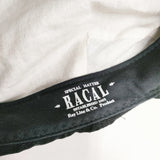 RACAL コーデュロイ コットン サイズL 帽子 ハンチング ブラック メンズ ラカル【中古】6-0911T◎