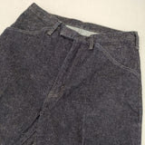 New Manual ニューマニュアル LV MCQUEEN PANTS #022 センタープレススラックス 日本製 サイズ31 デニムパンツ ネイビー メンズ【中古】6-0412G∞