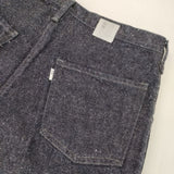 New Manual ニューマニュアル LV MCQUEEN PANTS #022 センタープレススラックス 日本製 サイズ31 デニムパンツ ネイビー メンズ【中古】6-0412G∞