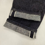 New Manual ニューマニュアル LV MCQUEEN PANTS #022 センタープレススラックス 日本製 サイズ31 デニムパンツ ネイビー メンズ【中古】6-0412G∞