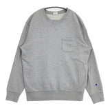 Champion 胸ポケット付き クルーネック C3-J031 トレーナー スウェット グレー メンズ チャンピオン【中古】6-0504M∞