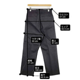 NEAT 2タック 日本製 にしのや センタープレススラックス パンツ ブラック メンズ ニート【中古】6-0523G∞