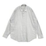 AURALEE SHEER WOOL SILK SHIRTS A22SS01WS サイズ5 シアー 長袖シャツ グレー メンズ オーラリー【中古】6-0523M∞
