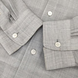 AURALEE SHEER WOOL SILK SHIRTS A22SS01WS サイズ5 シアー 長袖シャツ グレー メンズ オーラリー【中古】6-0523M∞