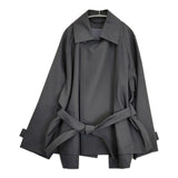 Blanc YM Short trench coat サイズM 日本製 ウール ショート トレンチコート チャコールグレー メンズ ブランワイエム【中古】6-0908T♪