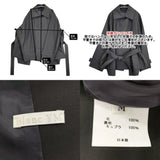 Blanc YM Short trench coat サイズM 日本製 ウール ショート トレンチコート チャコールグレー メンズ ブランワイエム【中古】6-0908T♪