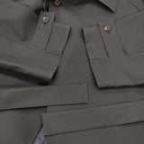 Blanc YM Short trench coat サイズM 日本製 ウール ショート トレンチコート チャコールグレー メンズ ブランワイエム【中古】6-0908T♪