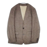 adam et Rope GWV-15040-B サイズL ハードクロス ノーカラージャケット ブラウン マルチカラー メンズ アダムエロペ【中古】6-0817T∞