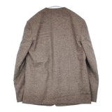 adam et Rope GWV-15040-B サイズL ハードクロス ノーカラージャケット ブラウン マルチカラー メンズ アダムエロペ【中古】6-0817T∞