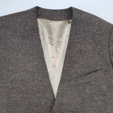 adam et Rope GWV-15040-B サイズL ハードクロス ノーカラージャケット ブラウン マルチカラー メンズ アダムエロペ【中古】6-0817T∞