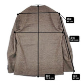 adam et Rope GWV-15040-B サイズL ハードクロス ノーカラージャケット ブラウン マルチカラー メンズ アダムエロペ【中古】6-0817T∞