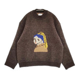 Kota Gushiken コウタグシケン Girl with a Wool Earring 真珠の耳飾りの少女 サイズ1 具志堅幸太 定価83600円 セーター ニット 22AW ブラウン メンズ【中古】6-0304T♪