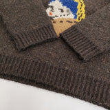 Kota Gushiken コウタグシケン Girl with a Wool Earring 真珠の耳飾りの少女 サイズ1 具志堅幸太 定価83600円 セーター ニット 22AW ブラウン メンズ【中古】6-0304T♪