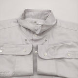 green label relaxing エブリットオックスフォードムジスナップボタンダウンドレスシャツ 長袖シャツ ライトグレー メンズ グリーンレーベルリラクシング【中古】6-0414M♪