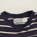 Columbia Knit USA製 ボーダー サイズL 半袖Ｔシャツ カットソー ネイビー ホワイト メンズ コロンビア ニット【中古】6-0501S♪