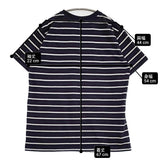 Columbia Knit USA製 ボーダー サイズL 半袖Ｔシャツ カットソー ネイビー ホワイト メンズ コロンビア ニット【中古】6-0501S♪