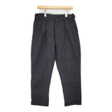 or Slow EU M JPN L 3 ウール タック テーパード パンツ チャコールグレー レディース オアスロウ【中古】6-0905T∞