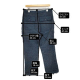 Needles HM142 刺し子 ウール ネップ イージー パンツ ネイビー系 メンズ ニードルス【中古】6-0817T∞