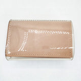 macromauro PVC レザー ウォレット PVL Wallet 三つ折り財布 ベージュ クリア ユニセックス マクロマウロ【中古】6-0530G∞