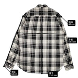 URBAN RESEARCH ROSSO ボタンダウン BD チェック 長袖シャツ ブラック ホワイト メンズ アーバンリサーチ【中古】6-0702M∞