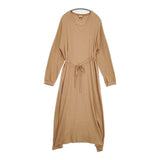 baserange コットンヘンプ Shaw Long Sleeve Kaftan リブラップ ワンピース ベージュ系 レディース ベースレンジ【中古】6-0625M∞