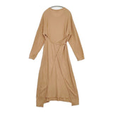 baserange コットンヘンプ Shaw Long Sleeve Kaftan リブラップ ワンピース ベージュ系 レディース ベースレンジ【中古】6-0625M∞