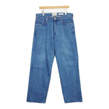 YAECA DENIM PANTS WIDE STRAIGHT USED 34インチ 定価26400円 13-13U デニムパンツ ブルー メンズ ヤエカ【中古】6-0702M∞