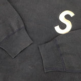 Supreme S LOGO刺繍 トレーナー サイズL 裏起毛 カナダ製 スウェット ネイビー メンズ シュプリーム【中古】6-0523T∞