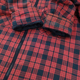 Supreme 中綿ジャケット 裏地キルティング サイズXL チェック フード着脱 2way ブルゾン レッド ネイビー メンズ シュプリーム【中古】6-0925T♪