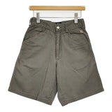 STUSSY OLD STUSSY 90S USA製 サイズM 刺繍 ショートパンツ ハーフパンツ ショーツ カーキ メンズ ステューシー【中古】6-0314S♪