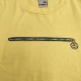 STUSSY OLD STUSSY USA製 銀タグ SSリンク サイズL 半袖Ｔシャツ カットソー イエロー メンズ ステューシー【中古】6-0314S♪
