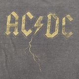 AC/DC エーシー・ディーシー バンドTシャツ バンT サイズM 半袖Ｔシャツ カットソー グレー メンズ【中古】6-0512S♪