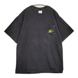 Hanes BEEFY-T ビーフィー USA製 アメリカ古着 サイズL ポケット 半袖Ｔシャツ カットソー ブラック メンズ ヘインズ【中古】6-0512S♪