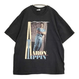 Hanes USA製 Aaron Tippin アーロン ティピン アーティストTシャツ XL 半袖Ｔシャツ カットソー ブラック メンズ ヘインズ【中古】6-0512S♪