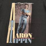 Hanes USA製 Aaron Tippin アーロン ティピン アーティストTシャツ XL 半袖Ｔシャツ カットソー ブラック メンズ ヘインズ【中古】6-0512S♪