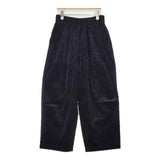 nicholson and nicholson HAKAMA-CORD コーデュロイ イージーパンツ ワイドパンツ 定価25300円 パンツ ブラック レディース ニコルソンアンドニコルソン【中古】6-0920T∞